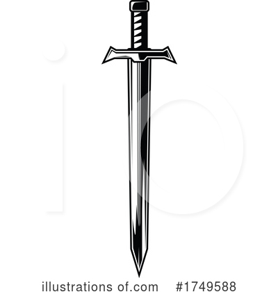 Royalty-Free (RF) Sword Clipart Illustration by Vector Tradition SM - Stock Sample #1749588