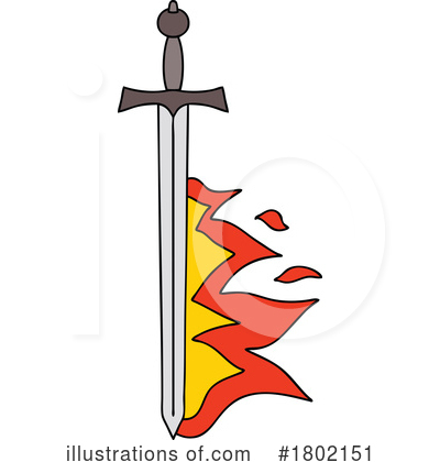 Royalty-Free (RF) Sword Clipart Illustration by lineartestpilot - Stock Sample #1802151