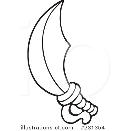 Royalty-Free (RF) Sword Clipart Illustration by visekart - Stock Sample #231354