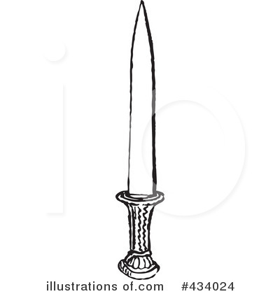 Royalty-Free (RF) Sword Clipart Illustration by BestVector - Stock Sample #434024