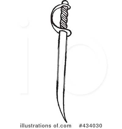 Royalty-Free (RF) Sword Clipart Illustration by BestVector - Stock Sample #434030