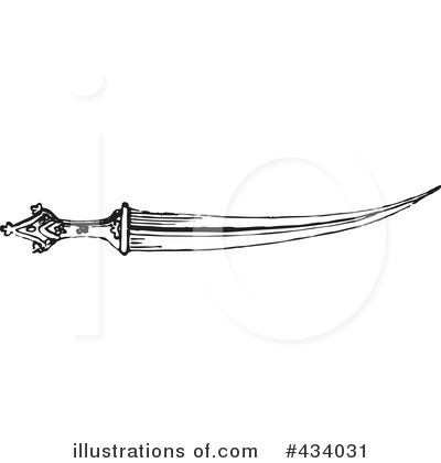 Royalty-Free (RF) Sword Clipart Illustration by BestVector - Stock Sample #434031