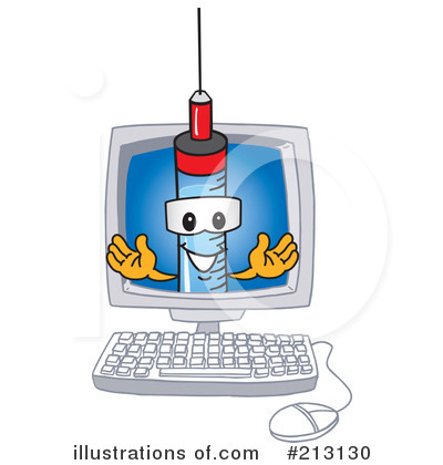 Syringe Mascot Clipart #213130 by Mascot Junction
