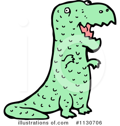 Royalty-Free (RF) T Rex Clipart Illustration by lineartestpilot - Stock Sample #1130706