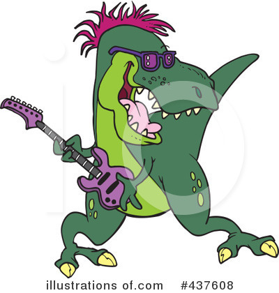 Royalty-Free (RF) T Rex Clipart Illustration by toonaday - Stock Sample #437608