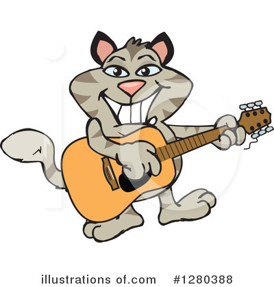 Royalty-Free (RF) Tabby Cat Clipart Illustration by Dennis Holmes Designs - Stock Sample #1280388