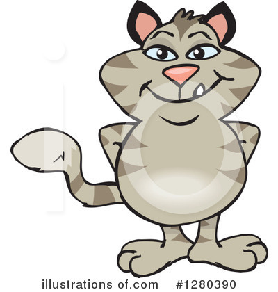 Royalty-Free (RF) Tabby Cat Clipart Illustration by Dennis Holmes Designs - Stock Sample #1280390