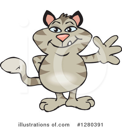 Royalty-Free (RF) Tabby Cat Clipart Illustration by Dennis Holmes Designs - Stock Sample #1280391