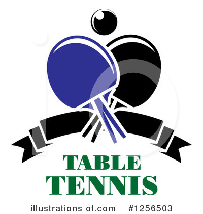 Royalty-Free (RF) Table Tennis Clipart Illustration by Vector Tradition SM - Stock Sample #1256503