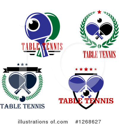 Royalty-Free (RF) Table Tennis Clipart Illustration by Vector Tradition SM - Stock Sample #1268627