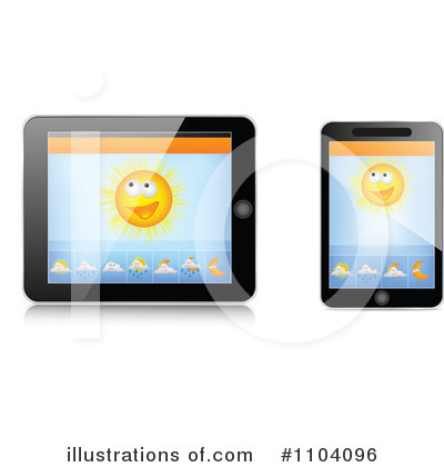 Royalty-Free (RF) Tablet Clipart Illustration by Andrei Marincas - Stock Sample #1104096