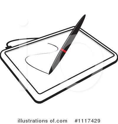 Royalty-Free (RF) Tablet Clipart Illustration by Lal Perera - Stock Sample #1117429