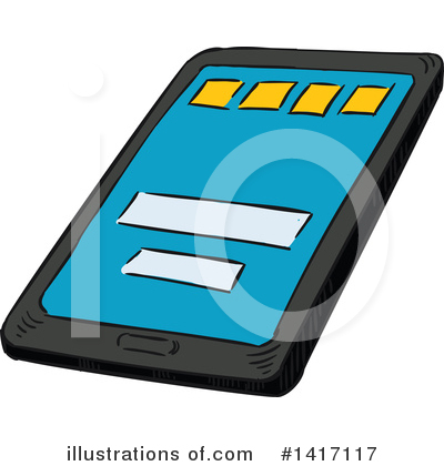 Royalty-Free (RF) Tablet Computer Clipart Illustration by Vector Tradition SM - Stock Sample #1417117