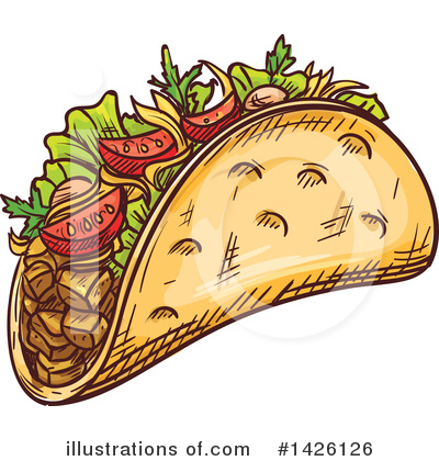 Royalty-Free (RF) Taco Clipart Illustration by Vector Tradition SM - Stock Sample #1426126