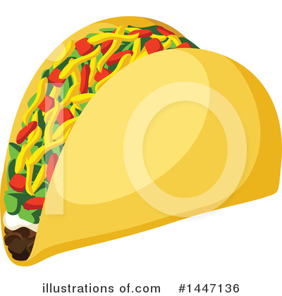 Royalty-Free (RF) Taco Clipart Illustration by Vector Tradition SM - Stock Sample #1447136