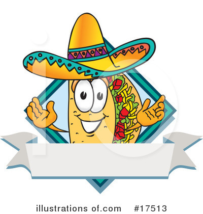Royalty-Free (RF) Taco Clipart Illustration by Mascot Junction - Stock Sample #17513