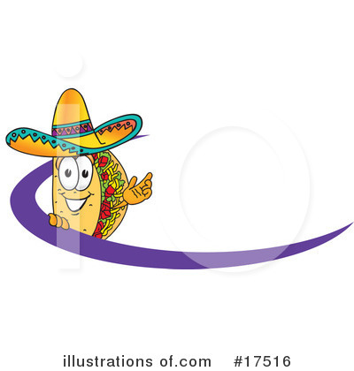 Royalty-Free (RF) Taco Clipart Illustration by Mascot Junction - Stock Sample #17516