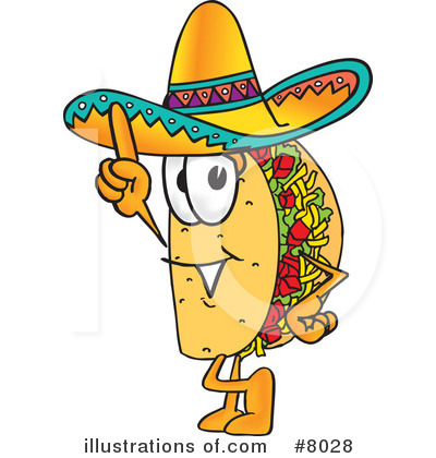 Royalty-Free (RF) Taco Clipart Illustration by Mascot Junction - Stock Sample #8028