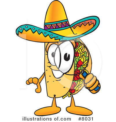 Taco Clipart #8031 by Mascot Junction