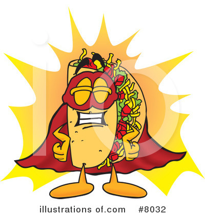 Royalty-Free (RF) Taco Clipart Illustration by Mascot Junction - Stock Sample #8032