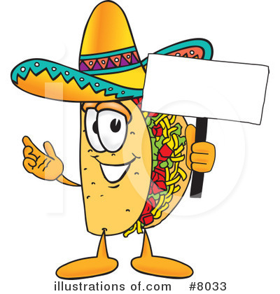 Royalty-Free (RF) Taco Clipart Illustration by Mascot Junction - Stock Sample #8033