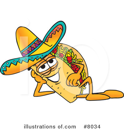 Royalty-Free (RF) Taco Clipart Illustration by Mascot Junction - Stock Sample #8034