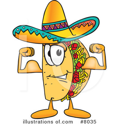 Royalty-Free (RF) Taco Clipart Illustration by Mascot Junction - Stock Sample #8035