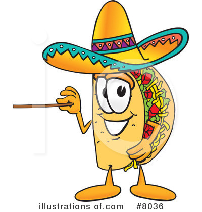 Royalty-Free (RF) Taco Clipart Illustration by Mascot Junction - Stock Sample #8036