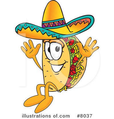Taco Clipart #8037 by Mascot Junction