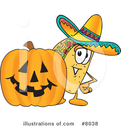 Royalty-Free (RF) Taco Clipart Illustration by Mascot Junction - Stock Sample #8038