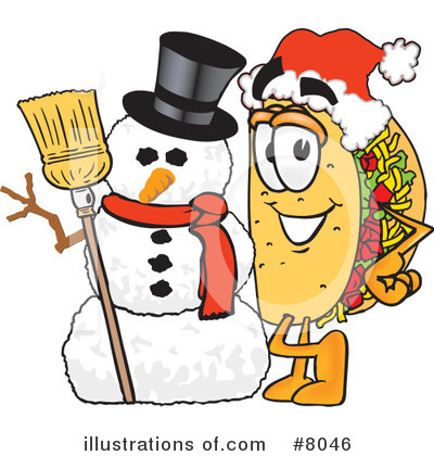 Royalty-Free (RF) Taco Clipart Illustration by Mascot Junction - Stock Sample #8046