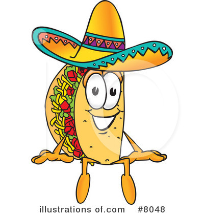 Taco Clipart #8048 by Mascot Junction