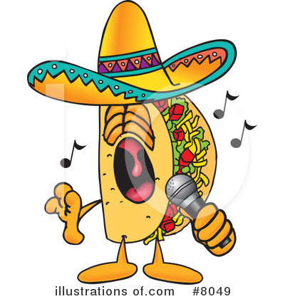 Royalty-Free (RF) Taco Clipart Illustration by Mascot Junction - Stock Sample #8049