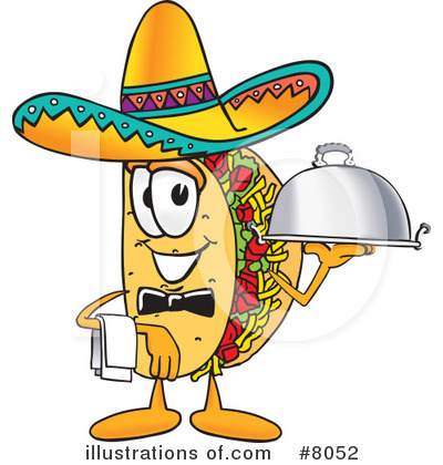 Royalty-Free (RF) Taco Clipart Illustration by Mascot Junction - Stock Sample #8052