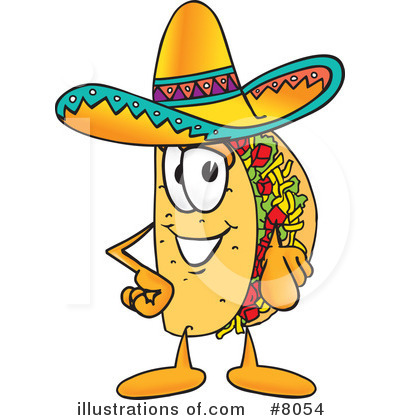 Royalty-Free (RF) Taco Clipart Illustration by Mascot Junction - Stock Sample #8054