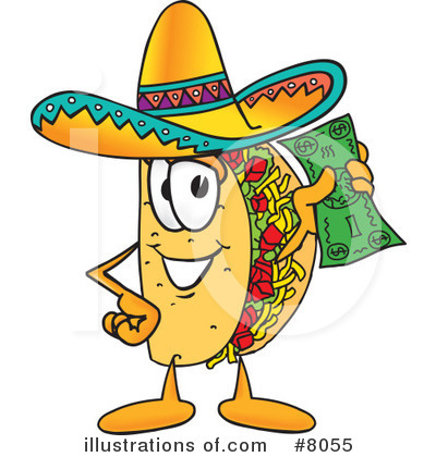 Taco Clipart #8055 by Mascot Junction
