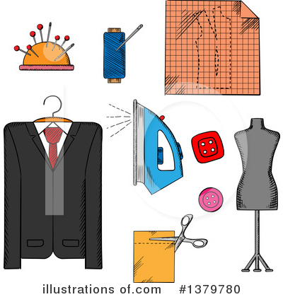 Royalty-Free (RF) Tailor Clipart Illustration by Vector Tradition SM - Stock Sample #1379780