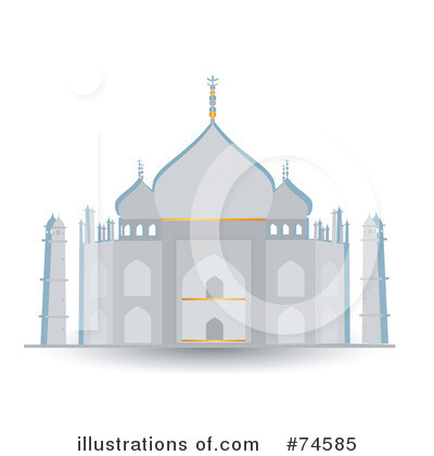 Royalty-Free (RF) Taj Mahal Clipart Illustration by Melisende Vector - Stock Sample #74585