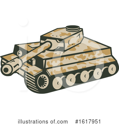 Royalty-Free (RF) Tank Clipart Illustration by patrimonio - Stock Sample #1617951