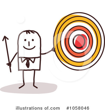 Royalty-Free (RF) Target Clipart Illustration by NL shop - Stock Sample #1058046