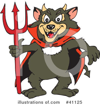Royalty-Free (RF) Tasmanian Devil Clipart Illustration by Dennis Holmes Designs - Stock Sample #41125