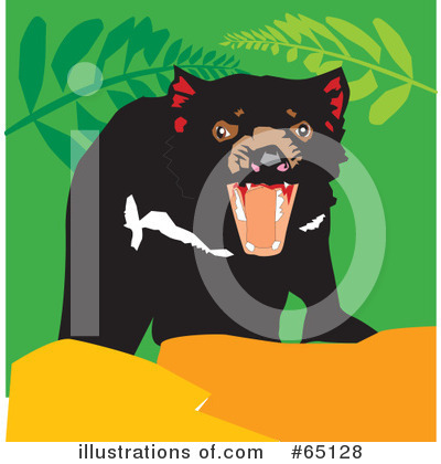 Royalty-Free (RF) Tasmanian Devil Clipart Illustration by Dennis Holmes Designs - Stock Sample #65128