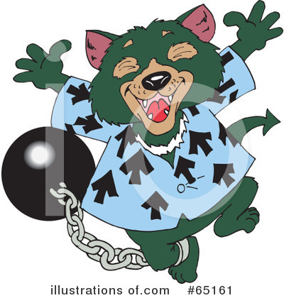 Royalty-Free (RF) Tasmanian Devil Clipart Illustration by Dennis Holmes Designs - Stock Sample #65161