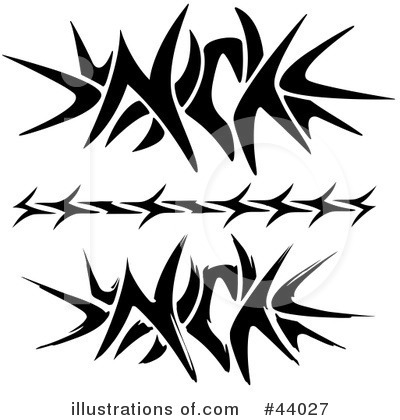 Royalty-Free (RF) Tattoo Clipart Illustration by Arena Creative - Stock Sample #44027