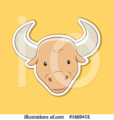 Royalty-Free (RF) Taurus Clipart Illustration by cidepix - Stock Sample #1669418