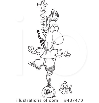 Royalty-Free (RF) Taxes Clipart Illustration by toonaday - Stock Sample #437470
