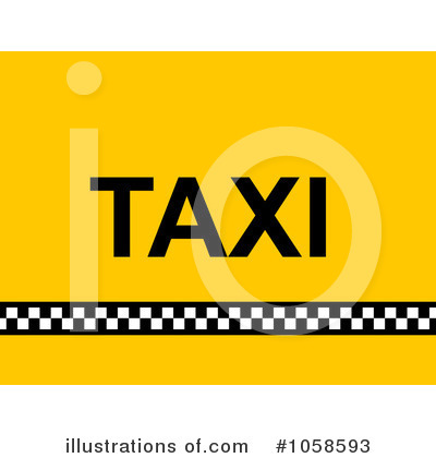 Royalty-Free (RF) Taxi Clipart Illustration by oboy - Stock Sample #1058593