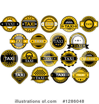 Royalty-Free (RF) Taxi Clipart Illustration by Vector Tradition SM - Stock Sample #1286048