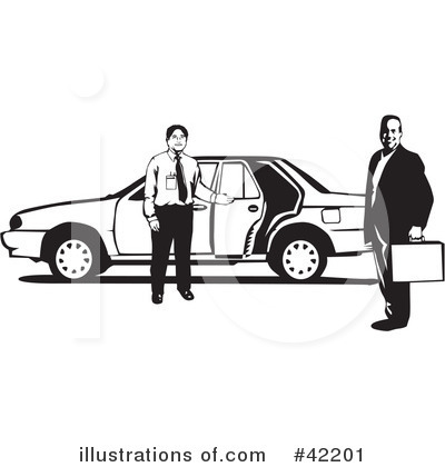 Royalty-Free (RF) Taxi Clipart Illustration by David Rey - Stock Sample #42201