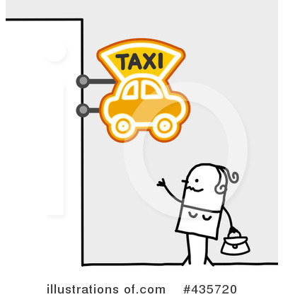 Royalty-Free (RF) Taxi Clipart Illustration by NL shop - Stock Sample #435720